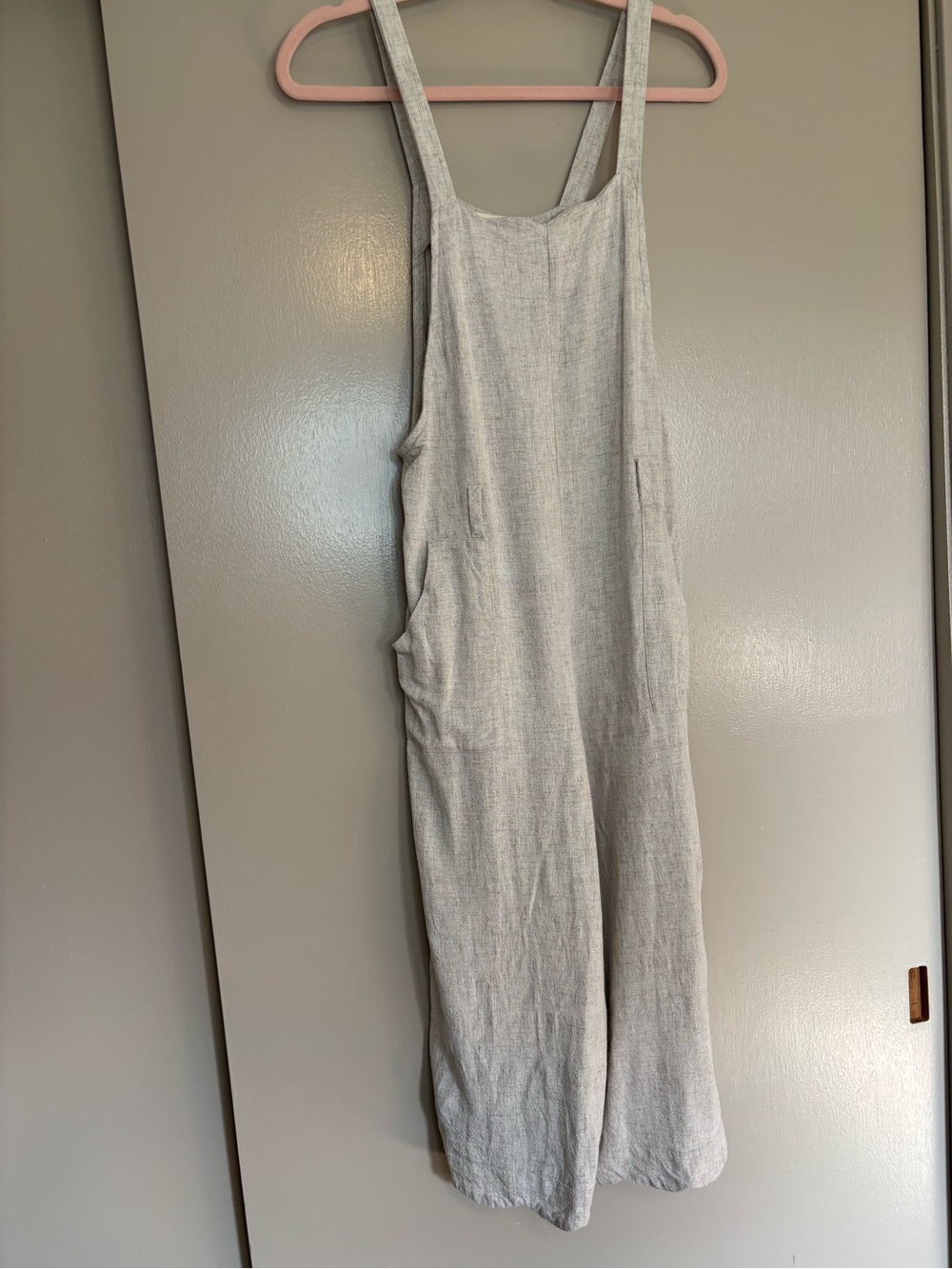 Monteau Linen-Blend Wide Leg Jumpsuit size L